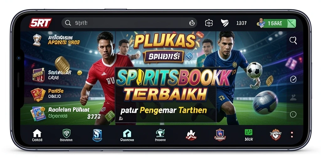 Tampilan utama <strong>5RT</strong> dengan antarmuka sportsbook yang menarik.