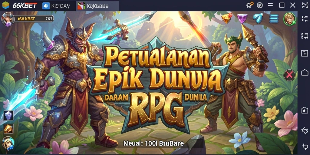 Tampilan gameplay seru di dunia RPG 66KBET yang menakjubkan.