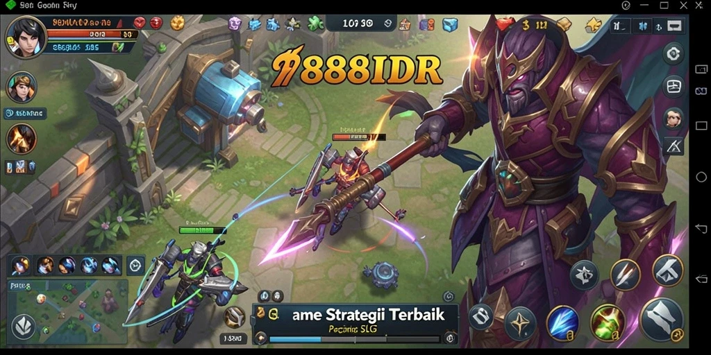 Tampilan gameplay yang penuh aksi dan strategi dari 888IDR.