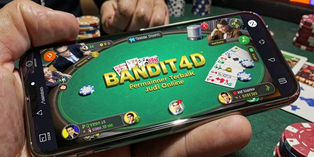 Tampilan utama gameplay BANDIT4D dengan suasana Poker yang menegangkan.
