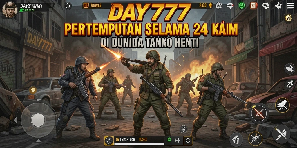 Gameplay mendebarkan dari DAY777 dalam aksi Battle Royale.