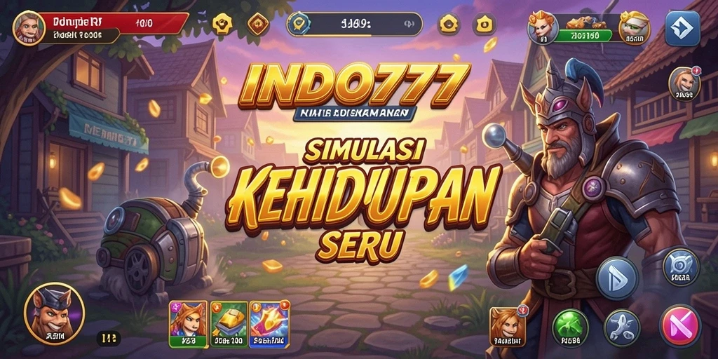 Tangkapan layar gameplay INDO777 yang menampilkan aktivitas simulasi kehidupan.