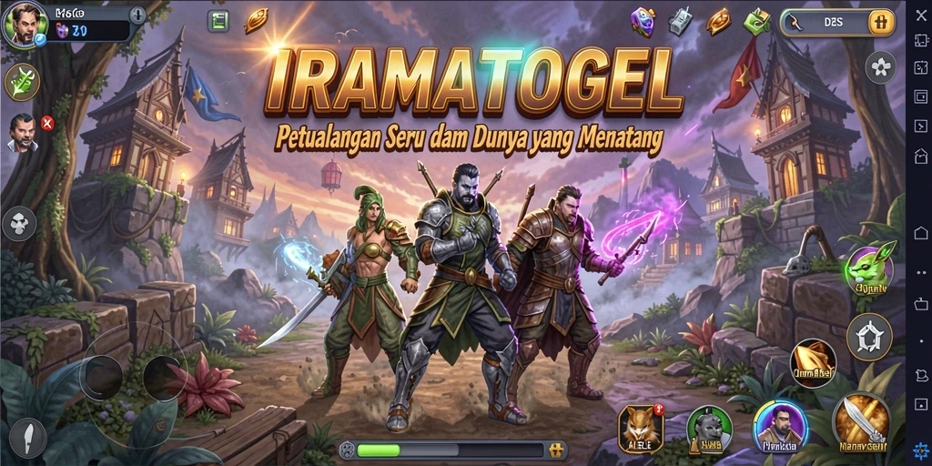 Tampilan menarik dari gameplay petualangan di IRAMATOGEL.