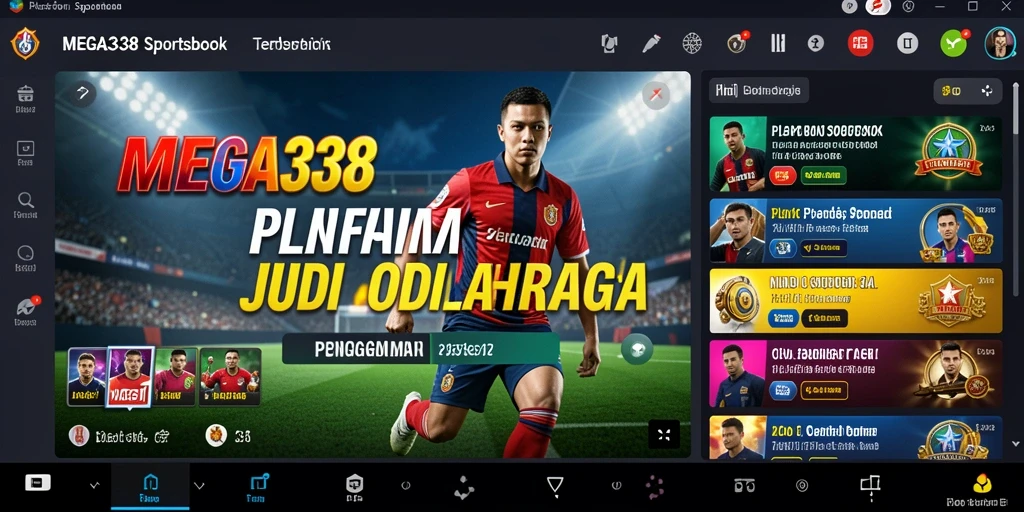 Tampilan screenshot MEGA338 menampilkan gameplay Sportsbook yang menarik.