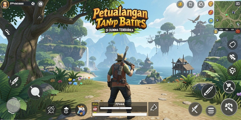 Tampilan utama gameplay PP444 dengan kedalaman dunia Open World.