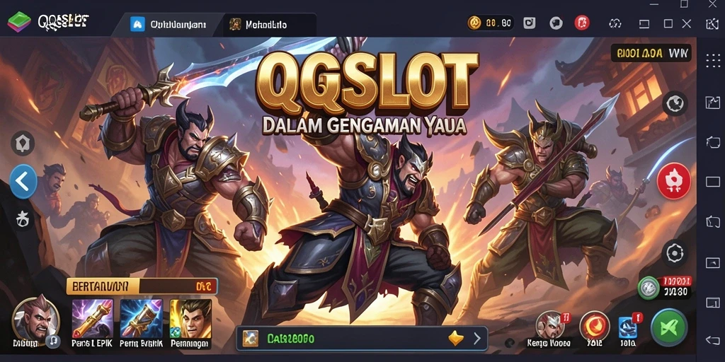 Tampilan seru gameplay QQSLOT dengan aksi pertarungan intens.