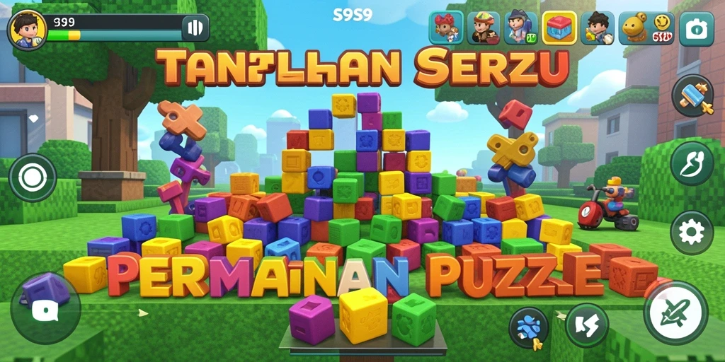 Gambar layar utama S9S9 menampilkan gameplay menantang yang menarik.