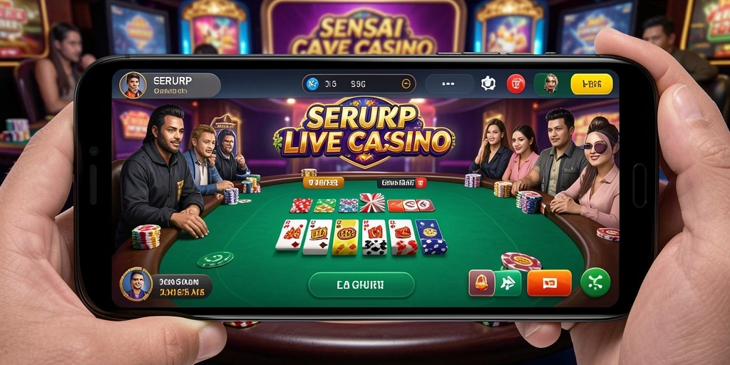 Tampilan gameplay Live Casino SERURP yang mendebarkan dan interaktif.