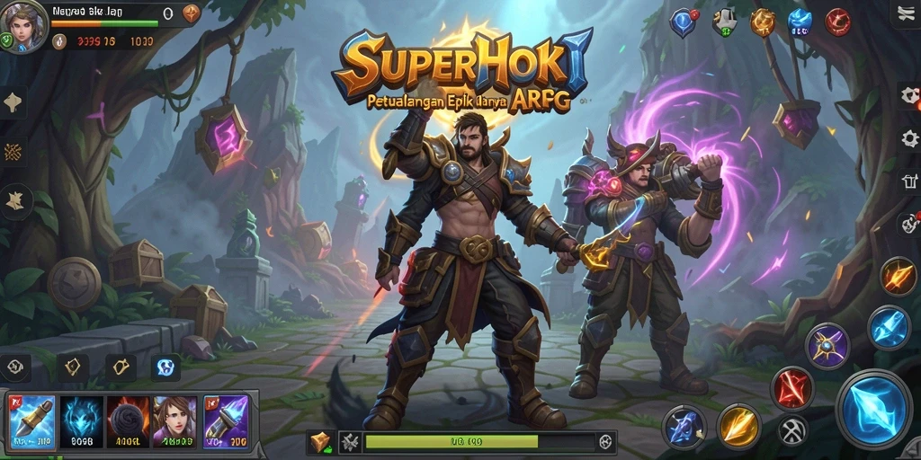Tampilan epic dari gameplay SUPERHOKI yang penuh aksi.