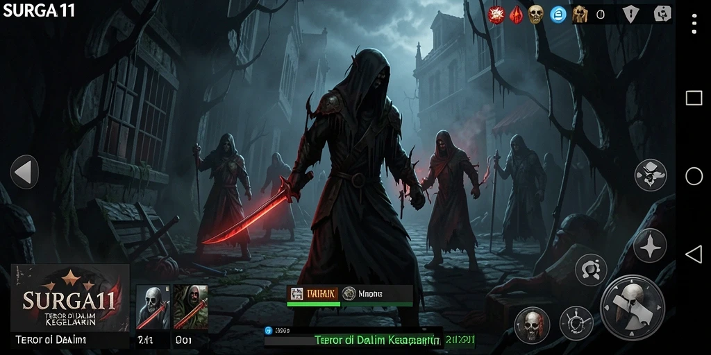 Gameplay SURGA11 dengan suasana mencekam yang menegangkan.